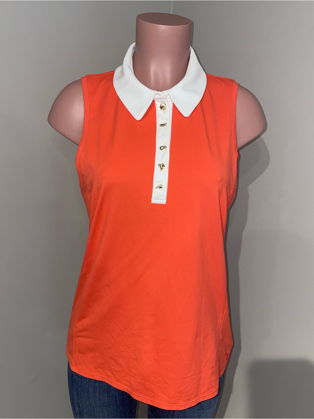 Lilly Pulitzer Luxletic Imara Golf Polo Shirt Sleeveless. Large